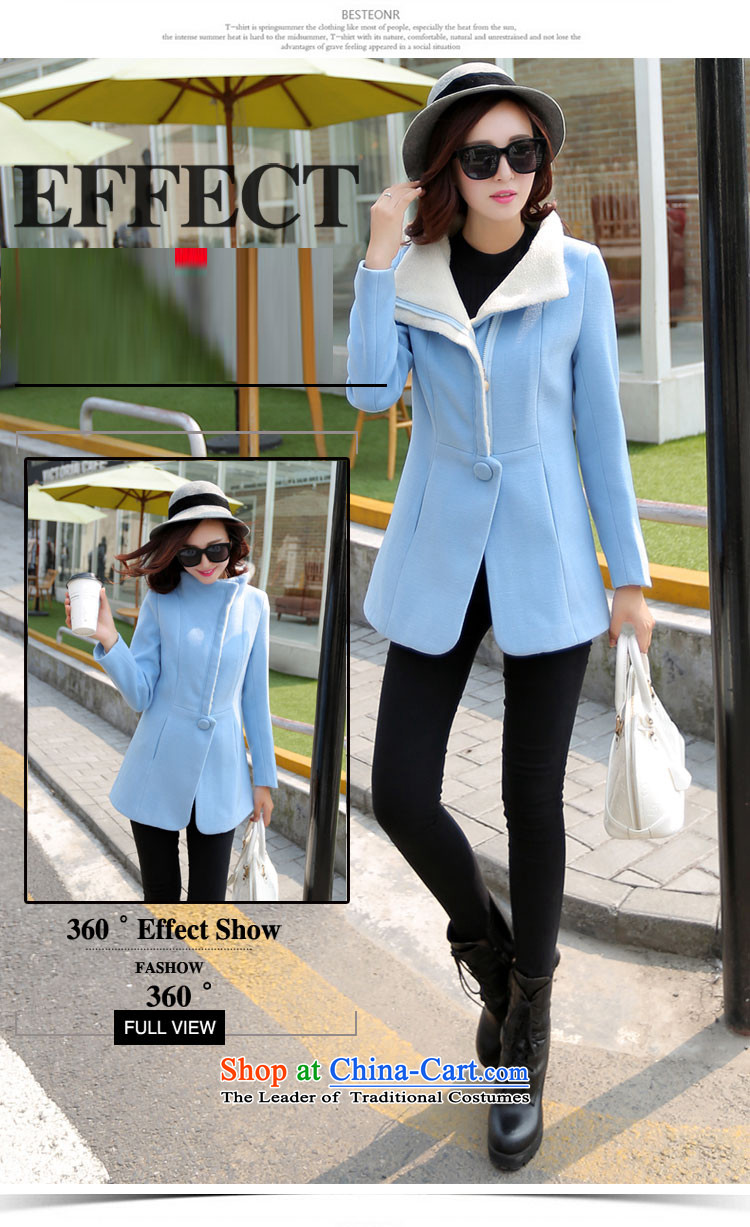 In accordance with the court only Ning 2015 autumn in new section of Sau San long a wool coat 8374 jacket, blue M picture, prices, brand platters! The elections are supplied in the national character of distribution, so action, buy now enjoy more preferential! As soon as possible.