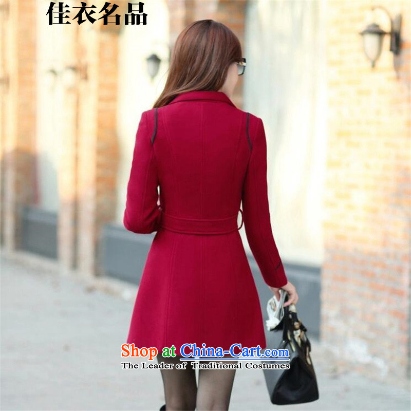 Better, Yi 2015 autumn and winter new products for women new Korean version of Sau San? In gross jacket long a wool coat cashmere M8097 wine red XL, better Yi, , , , shopping on the Internet