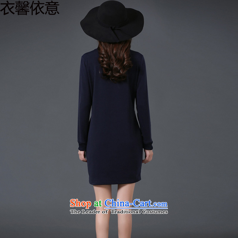 In accordance with the intention to include yi 2015 autumn and winter new plus lint-free large thick women wear long-sleeved dresses Y406 picture color according to their Xin Yi XXXXL, shopping on the Internet has been pressed.