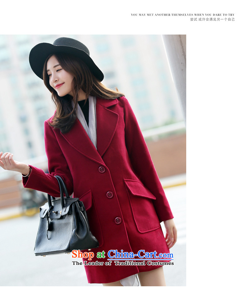Park woke up to 2015 winter coats gross new products? Korean single row clip hair beauty? jacket wine red S picture, prices, brand platters! The elections are supplied in the national character of distribution, so action, buy now enjoy more preferential! As soon as possible.