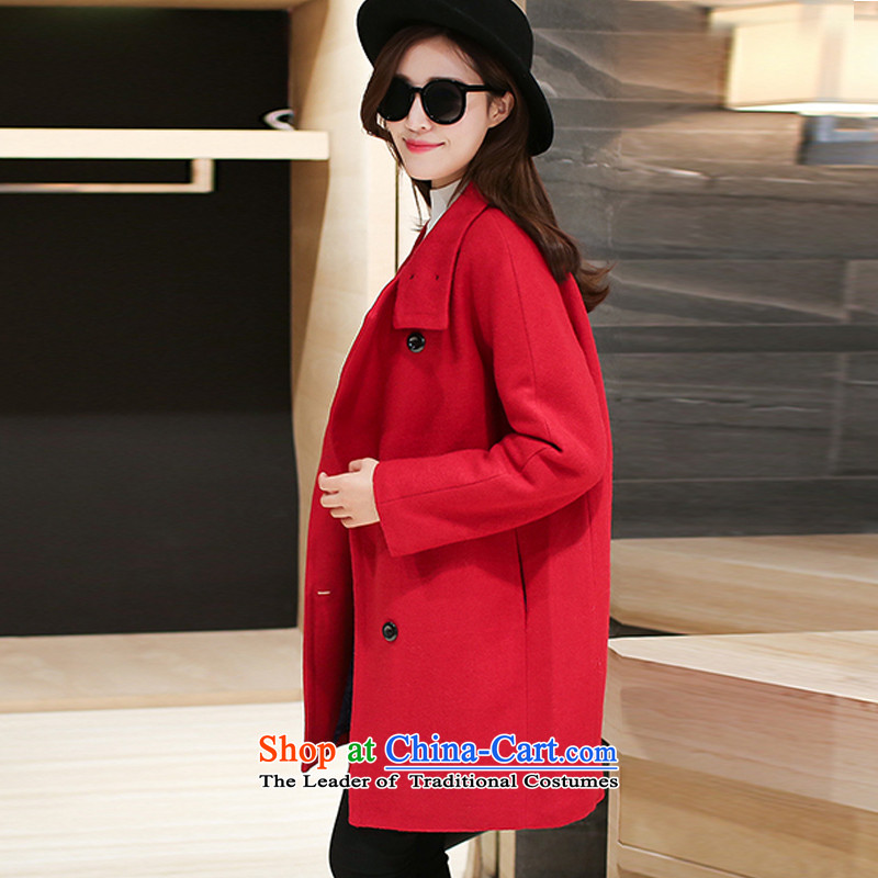 Yuan baiqiu winter clothes for larger women's gross jacket thick MM in this long a jacket increase video thin wine red 890 5XL around 922.747, $180-200 Park shopping on the Internet has been pressed.