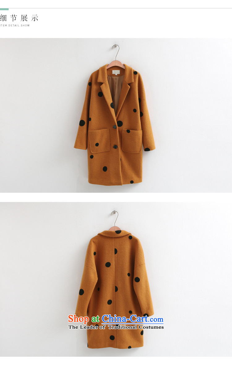 Wide Color Gamut 2015 autumn and winter new Korean female loose embroidery wave point video thin wild?? Jacket coat gross wave point brown M picture, prices, brand platters! The elections are supplied in the national character of distribution, so action, buy now enjoy more preferential! As soon as possible.