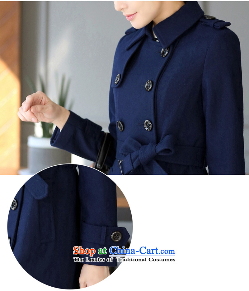 Gloria Irene in long double-Sau San video thin wool a wool coat 2015 autumn and winter coats female new professional attire is gross? COAT 1200 dark blue XXL picture, prices, brand platters! The elections are supplied in the national character of distribution, so action, buy now enjoy more preferential! As soon as possible.