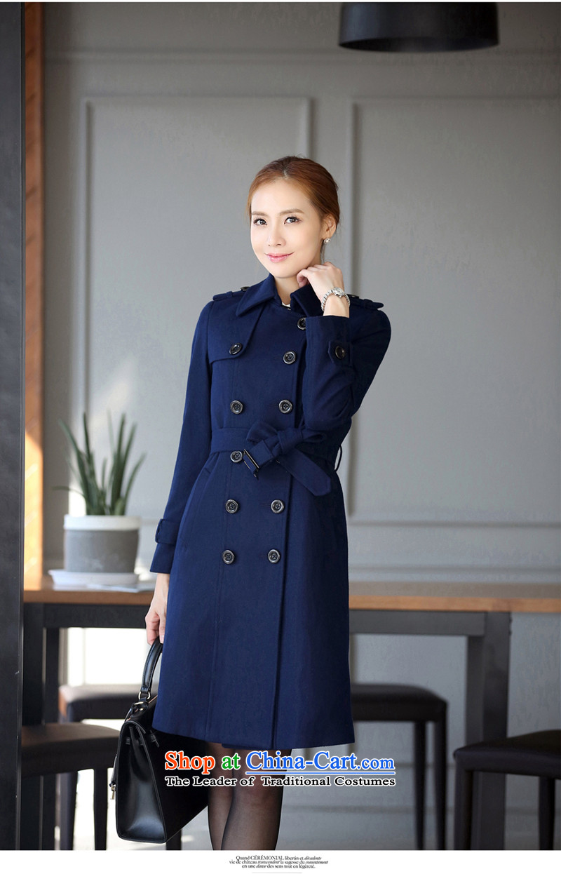 Gloria Irene in long double-Sau San video thin wool a wool coat 2015 autumn and winter coats female new professional attire is gross? COAT 1200 dark blue XXL picture, prices, brand platters! The elections are supplied in the national character of distribution, so action, buy now enjoy more preferential! As soon as possible.