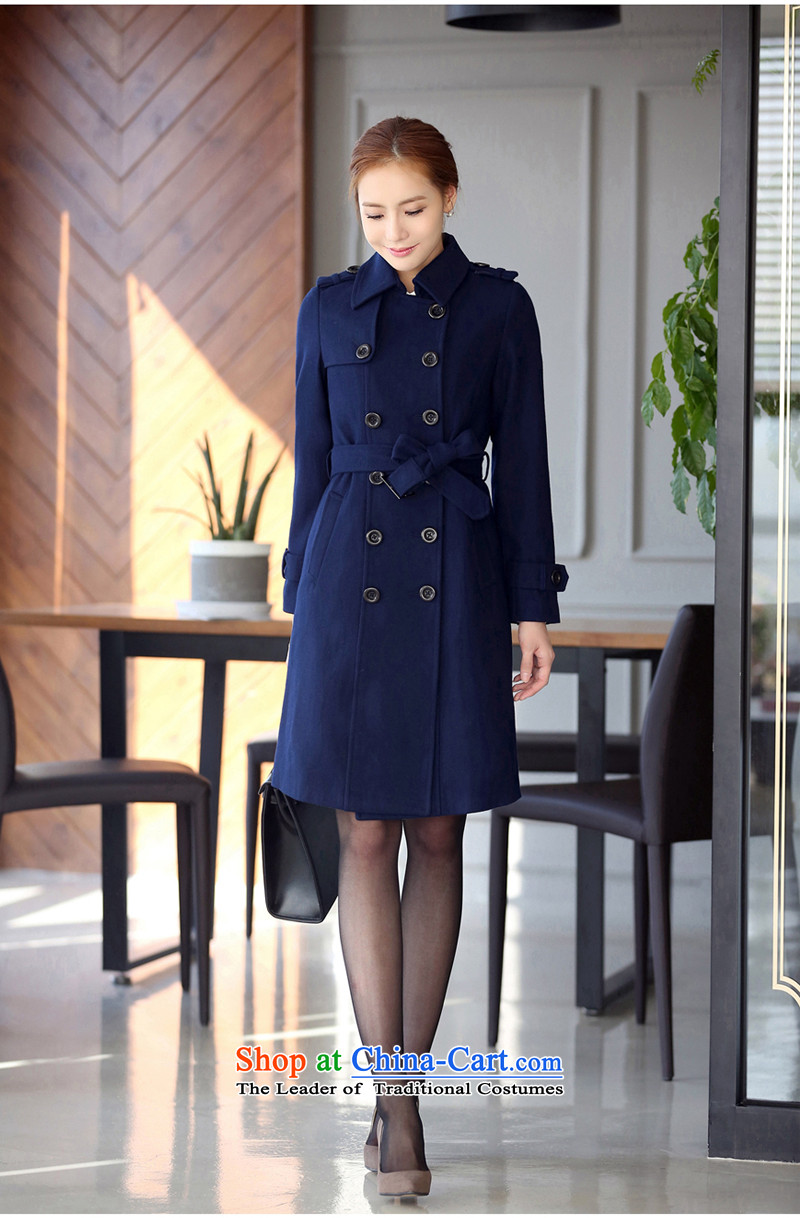 Gloria Irene in long double-Sau San video thin wool a wool coat 2015 autumn and winter coats female new professional attire is gross? COAT 1200 dark blue XXL picture, prices, brand platters! The elections are supplied in the national character of distribution, so action, buy now enjoy more preferential! As soon as possible.