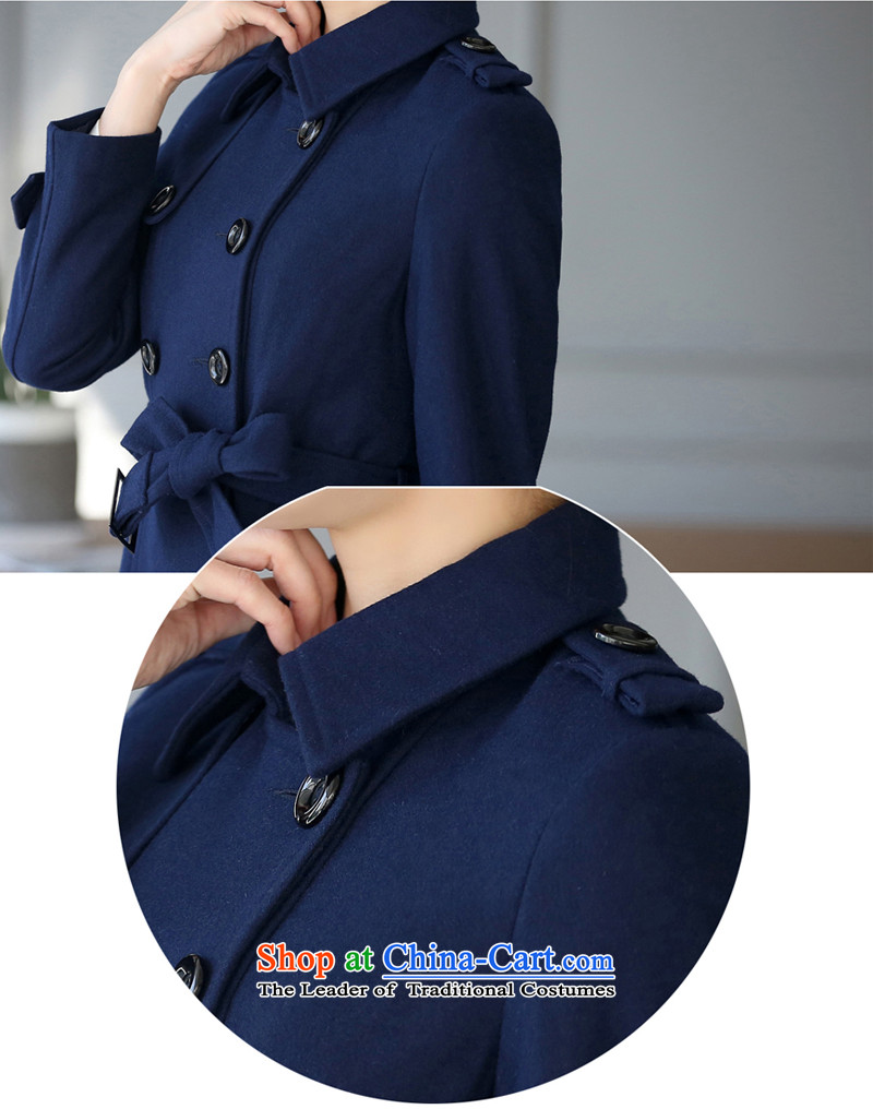 Gloria Irene in long double-Sau San video thin wool a wool coat 2015 autumn and winter coats female new professional attire is gross? COAT 1200 dark blue XXL picture, prices, brand platters! The elections are supplied in the national character of distribution, so action, buy now enjoy more preferential! As soon as possible.