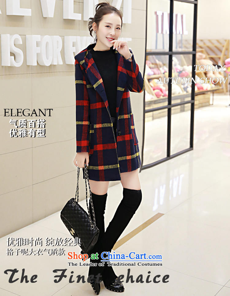 Ms Audrey EU's 2015 romantic Connie autumn and winter new products to the British Academy wind jacket compartments in gross? long cap a wool coat gross flows of female red and yellow ball grid XL Photo, prices, brand platters! The elections are supplied in the national character of distribution, so action, buy now enjoy more preferential! As soon as possible.