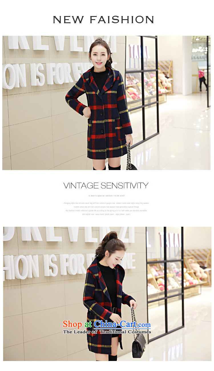 Ms Audrey EU's 2015 romantic Connie autumn and winter new products to the British Academy wind jacket compartments in gross? long cap a wool coat gross flows of female red and yellow ball grid XL Photo, prices, brand platters! The elections are supplied in the national character of distribution, so action, buy now enjoy more preferential! As soon as possible.