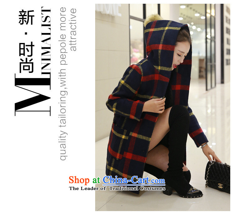 Ms Audrey EU's 2015 romantic Connie autumn and winter new products to the British Academy wind jacket compartments in gross? long cap a wool coat gross flows of female red and yellow ball grid XL Photo, prices, brand platters! The elections are supplied in the national character of distribution, so action, buy now enjoy more preferential! As soon as possible.