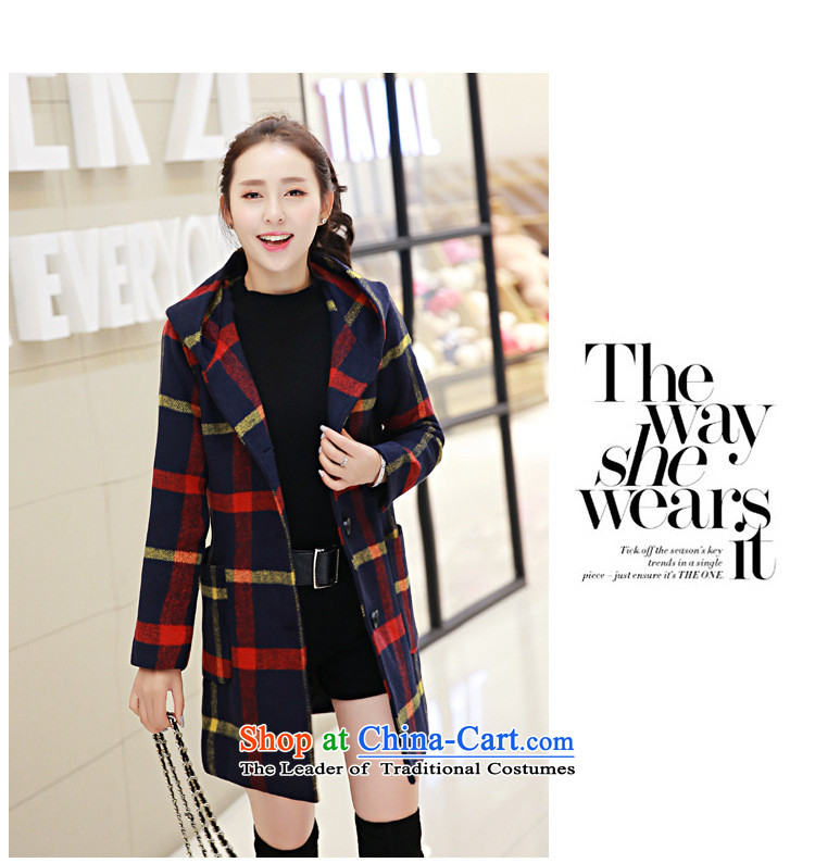 Ms Audrey EU's 2015 romantic Connie autumn and winter new products to the British Academy wind jacket compartments in gross? long cap a wool coat gross flows of female red and yellow ball grid XL Photo, prices, brand platters! The elections are supplied in the national character of distribution, so action, buy now enjoy more preferential! As soon as possible.