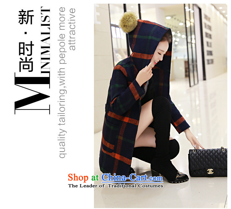 Ms Audrey EU's 2015 romantic Connie autumn and winter new products to the British Academy wind jacket compartments in gross? long cap a wool coat gross flows of female red and yellow ball grid XL Photo, prices, brand platters! The elections are supplied in the national character of distribution, so action, buy now enjoy more preferential! As soon as possible.