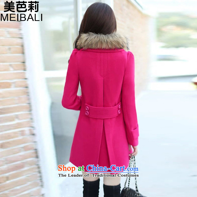 The United States and the new 2015 Li Women's gross jacket Korean big?   in the code for the gross coats long 1116 Rose Hip Li , , , and S, shopping on the Internet