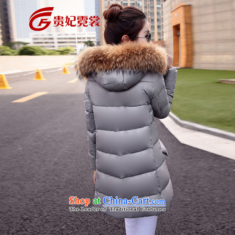 Gwi Tysan 2015 winter clothing new to increase women's code down 200 catties thick Korean version of fat mm extra-long feather in the jacket gray High wool collar 5XL recommendations 180-200, Queen sleeper sofa Tysan shopping on the Internet has been pressed.