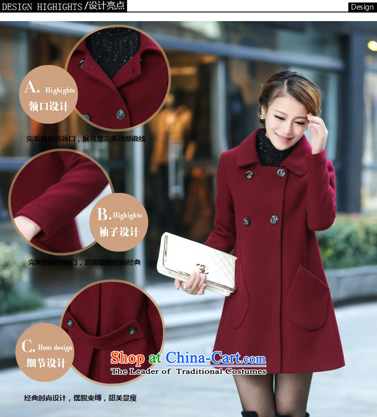 Gil Wo Ika 2015 Fall/Winter Collections new Korean large Cashmere wool a wool coat in long jacket, female, black L picture, prices, brand platters! The elections are supplied in the national character of distribution, so action, buy now enjoy more preferential! As soon as possible.