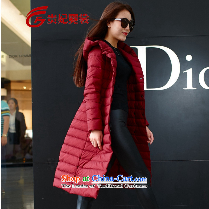 Tysan Korean Gwi-MM thick winter clothing new 200 catties extra female to xl graphics in thin long temperament thin and light down jacket red 6XL recommendations 190-210, Queen sleeper sofa Tysan shopping on the Internet has been pressed.