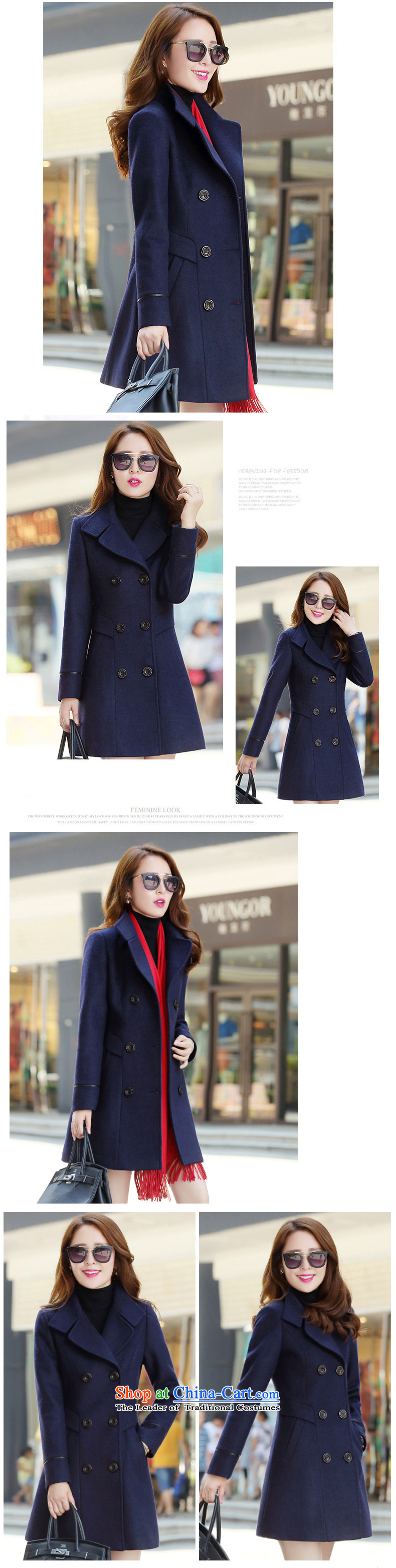 Korea Breeze 2015 autumn and winter new products in the women's long MM to xl double-coats 1231 gross? wine red 3XL recommendations 143-158 catty picture, prices, brand platters! The elections are supplied in the national character of distribution, so action, buy now enjoy more preferential! As soon as possible.