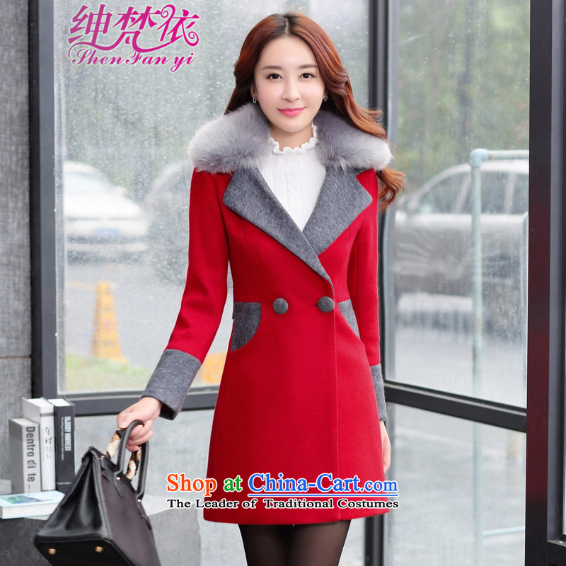 In accordance with the amount so Clifford Chance Van Gogh coats female Korean girl in gross? jacket long Sau San a wool coat gross for orange M (SHEN Vincent van Gogh Clifford Chance FAN YI) , , , shopping on the Internet