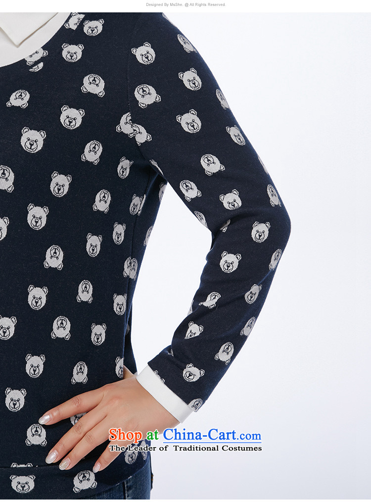 Large msshe women 2015 new winter clothing thick MM stitching shirt collar stamp leave two T-shirts are thick a whole has placed 10 978 blue white flowers 3XL picture, prices, brand platters! The elections are supplied in the national character of distribution, so action, buy now enjoy more preferential! As soon as possible.