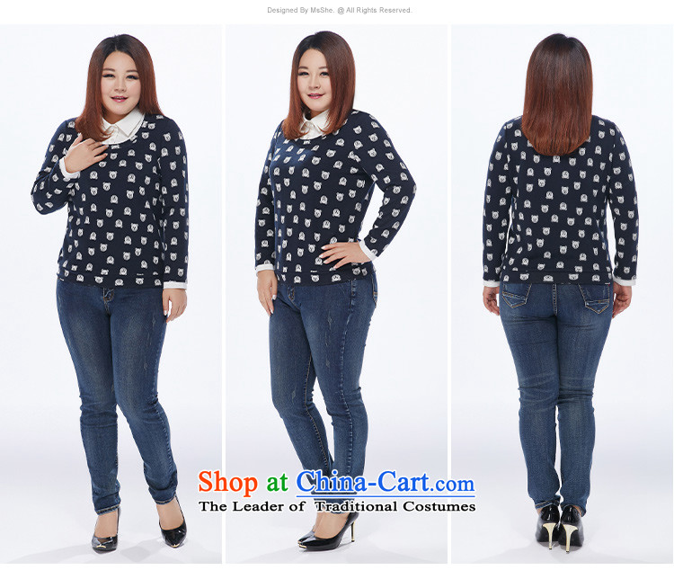 Large msshe women 2015 new winter clothing thick MM stitching shirt collar stamp leave two T-shirts are thick a whole has placed 10 978 blue white flowers 3XL picture, prices, brand platters! The elections are supplied in the national character of distribution, so action, buy now enjoy more preferential! As soon as possible.