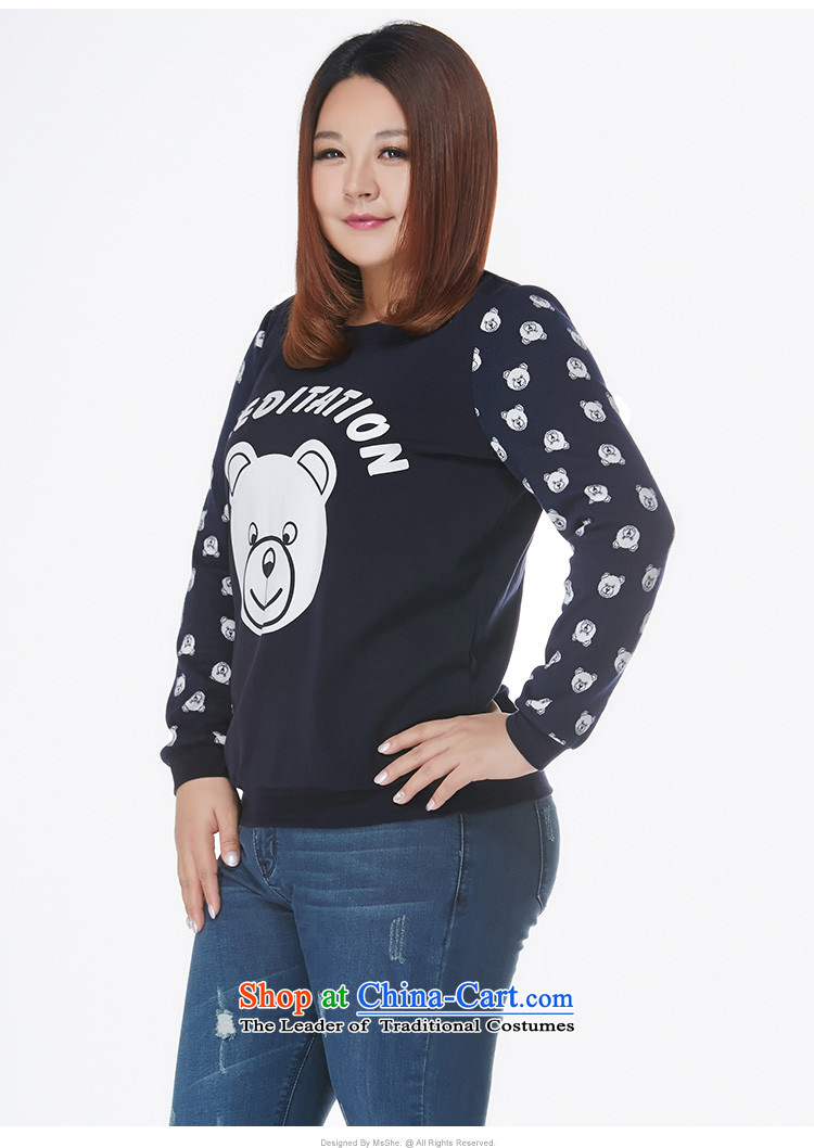 The fertilizer significantly msshe code women 2015 new winter clothing thick MM cartoon stamp round-neck collar sweater l0,985 5XL Blue Photo, prices, brand platters! The elections are supplied in the national character of distribution, so action, buy now enjoy more preferential! As soon as possible.