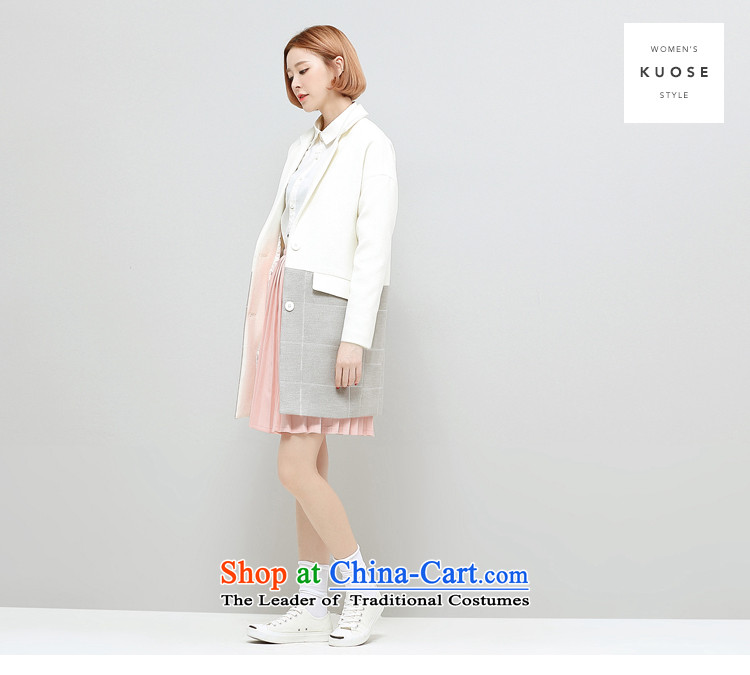 Wide Color Gamut 2015 autumn and winter new Korean Female straight for long-sleeved embroidery suits stitching?? white jacket coat gross spell gray cells S picture, prices, brand platters! The elections are supplied in the national character of distribution, so action, buy now enjoy more preferential! As soon as possible.