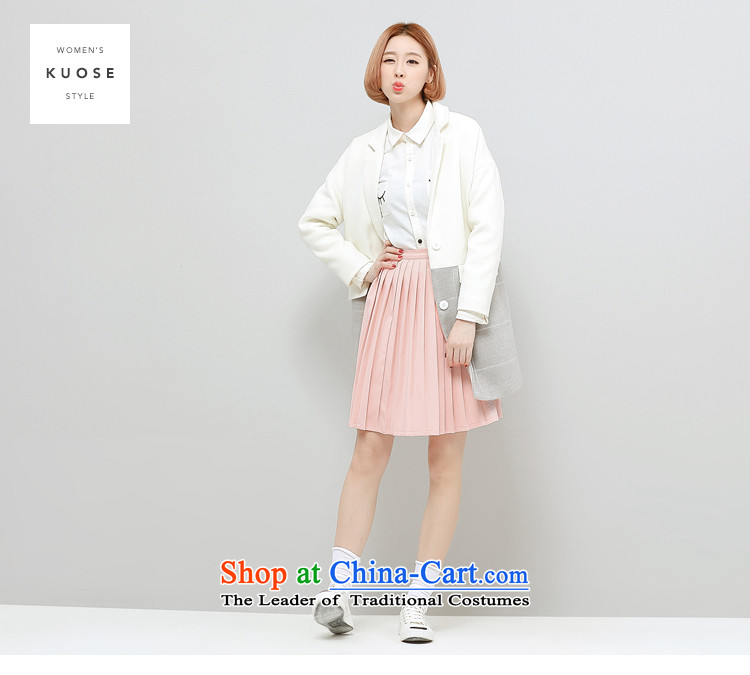 Wide Color Gamut 2015 autumn and winter new Korean Female straight for long-sleeved embroidery suits stitching?? white jacket coat gross spell gray cells S picture, prices, brand platters! The elections are supplied in the national character of distribution, so action, buy now enjoy more preferential! As soon as possible.