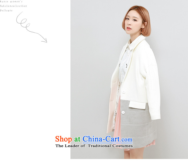 Wide Color Gamut 2015 autumn and winter new Korean Female straight for long-sleeved embroidery suits stitching?? white jacket coat gross spell gray cells S picture, prices, brand platters! The elections are supplied in the national character of distribution, so action, buy now enjoy more preferential! As soon as possible.