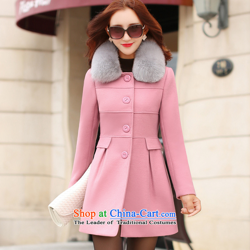 There can be new autumn and winter 2015 gross jacket in long?) gross a wool coat Korean Sau San han bum thin video women can be debated XL, Orange (KOSHION) , , , shopping on the Internet