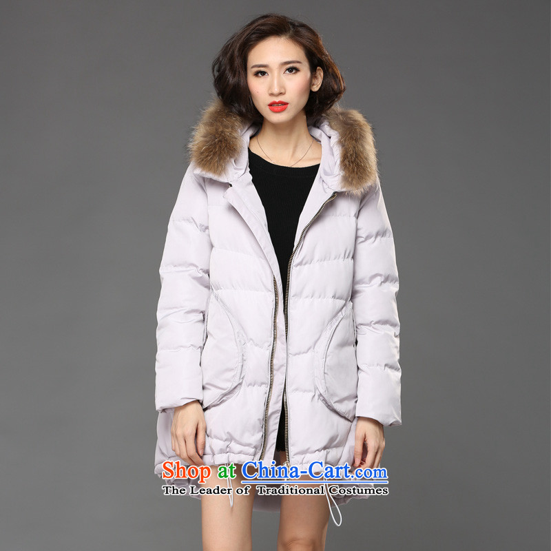 2015 WINTER new thick sister to xl stylish girl in the countrysides video thin long Korean long-sleeved thickened Sau San warm ginned cotton clothing feather cotton coat jacket black XXXXL recommendations 165-185, Smity minor shopping on the Internet has been pressed.
