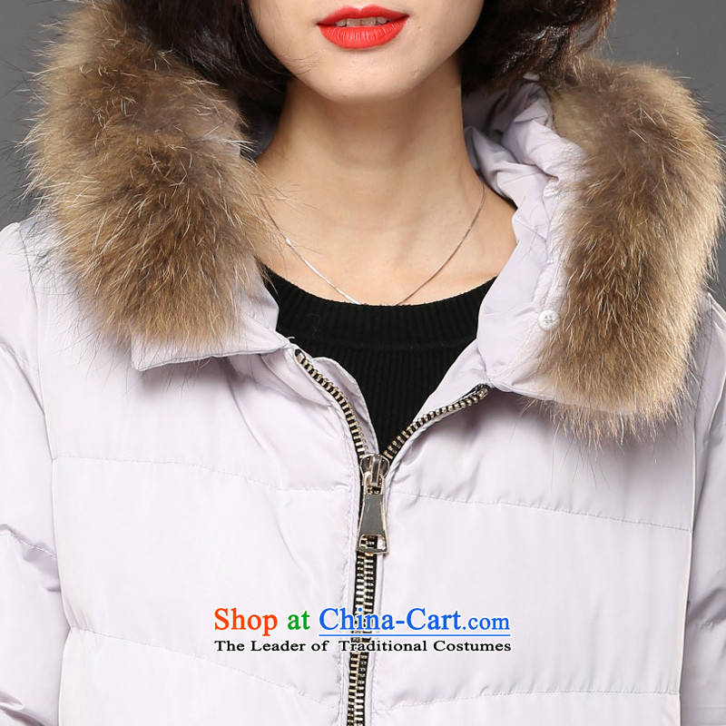2015 WINTER new thick sister to xl stylish girl in the countrysides video thin long Korean long-sleeved thickened Sau San warm ginned cotton clothing feather cotton coat jacket black XXXXL recommendations 165-185, Smity minor shopping on the Internet has been pressed.