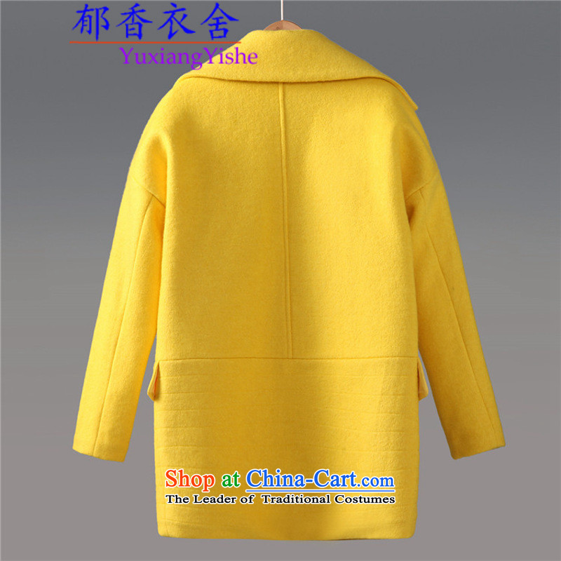 Yu Xiang Yi Dag Hammarskjöld 2015 winter cocoon-thick Cashmere wool coat in the medium to long term? a wool coat yellow S, Yu Xiang Yi (YUXIANGYISHE) , , , shopping on the Internet
