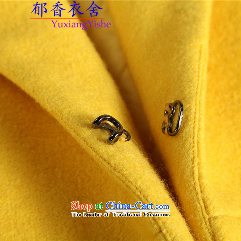 Yu Xiang Yi Dag Hammarskjöld 2015 winter cocoon-thick Cashmere wool coat in the medium to long term? a wool coat yellow S, Yu Xiang Yi (YUXIANGYISHE) , , , shopping on the Internet