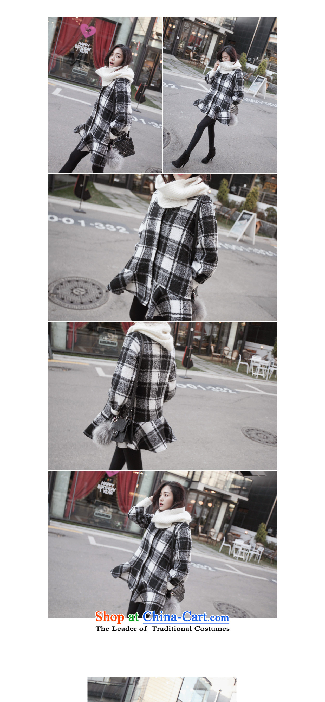 Yu Xiang Yi Dag Hammarskjöld 2015 autumn and winter black and white checkered billowy flounces petticoats gross? jacket wool woolen coat female red XL Photo, prices, brand platters! The elections are supplied in the national character of distribution, so action, buy now enjoy more preferential! As soon as possible.