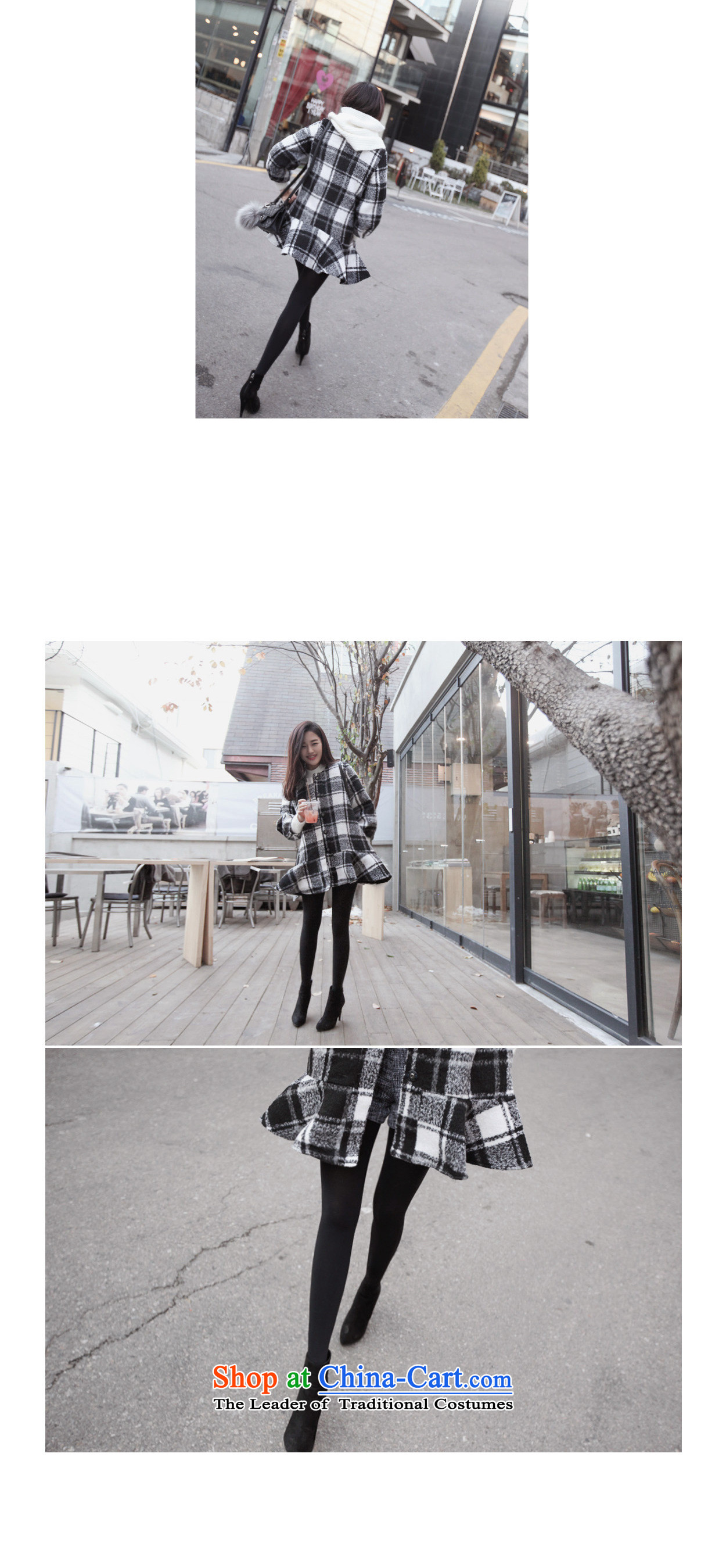 Yu Xiang Yi Dag Hammarskjöld 2015 autumn and winter black and white checkered billowy flounces petticoats gross? jacket wool woolen coat female red XL Photo, prices, brand platters! The elections are supplied in the national character of distribution, so action, buy now enjoy more preferential! As soon as possible.