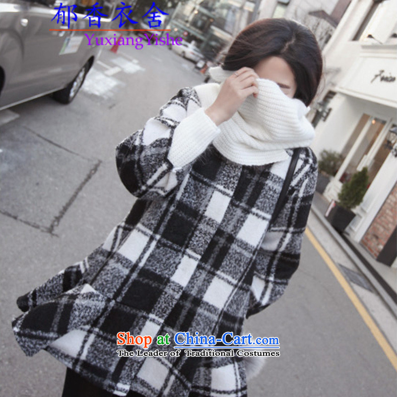 Yu Xiang Yi Dag Hammarskjöld 2015 autumn and winter black and white checkered billowy flounces petticoats gross? jacket wool woolen coat female red XL, Yu Heung-yi (YUXIANGYISHE) , , , shopping on the Internet
