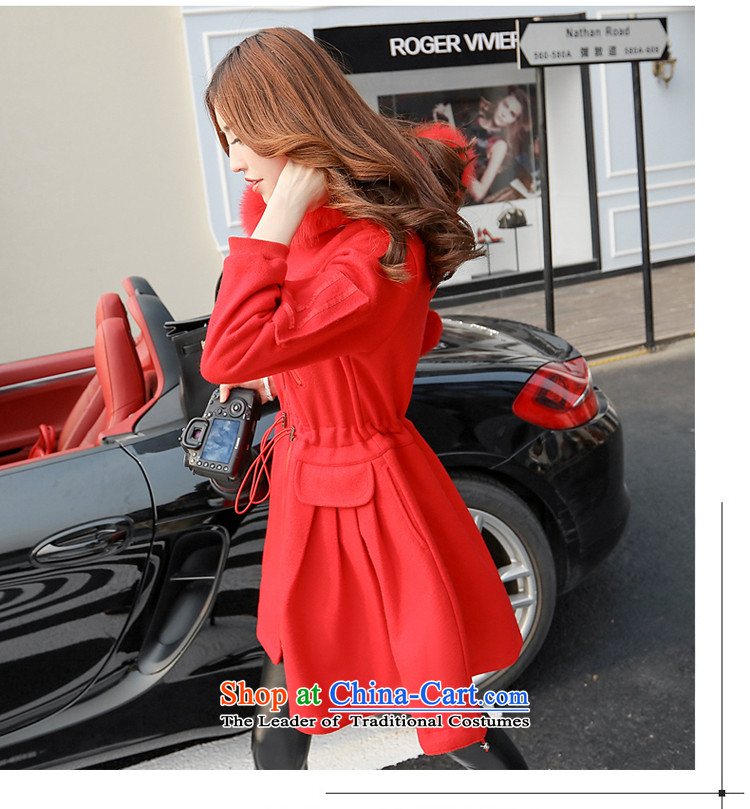Sin has 2015 winter new Korean girl in gross? jacket long Sau San Nagymaros collar cap a wool coat gray        M picture, prices, brand platters! The elections are supplied in the national character of distribution, so action, buy now enjoy more preferential! As soon as possible.