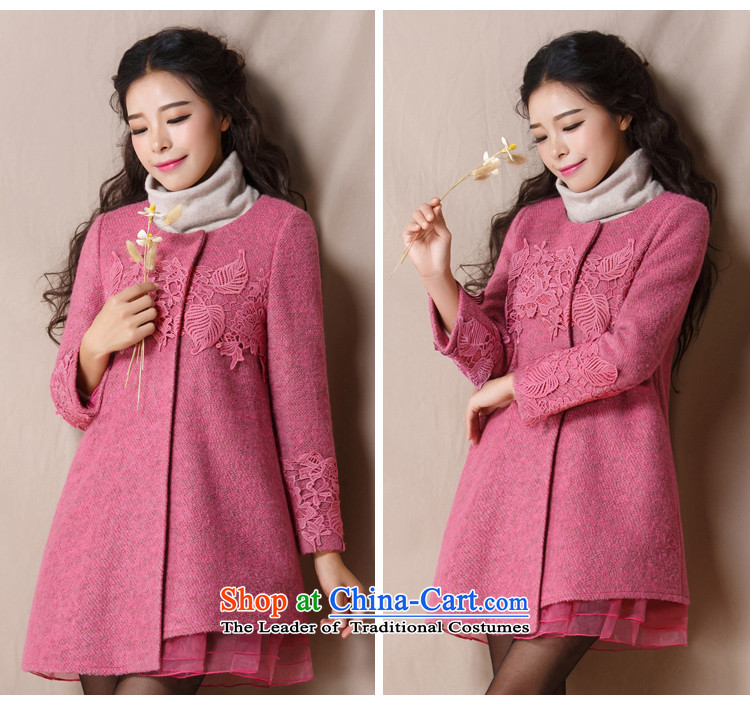 Fireworks Hot Winter 2015 new women's temperament wild in the long hair loose coat jacket pear flowers? pink noise M 15 days pre-sale prices, pictures, brand platters! The elections are supplied in the national character of distribution, so action, buy now enjoy more preferential! As soon as possible.