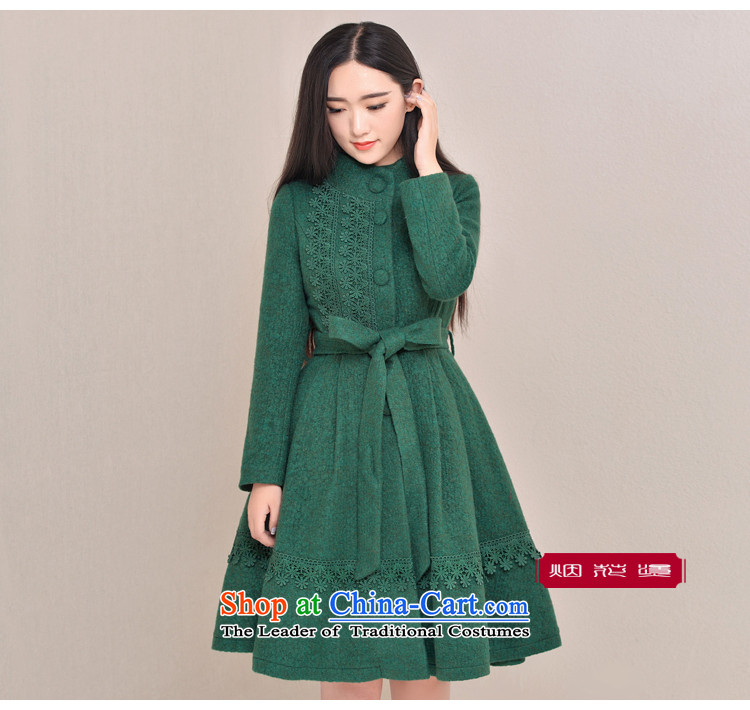 Fireworks Hot Winter 2015 new women's solid color graphics thin hair temperament Sau San Jacket coat bathing in the wind? green S picture, prices, brand platters! The elections are supplied in the national character of distribution, so action, buy now enjoy more preferential! As soon as possible.