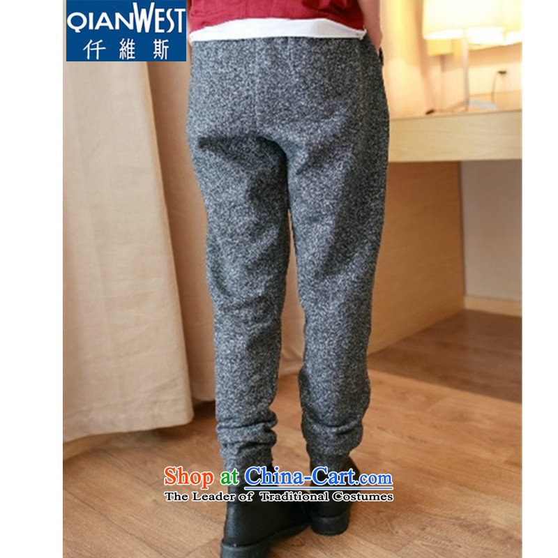 The Scarlet Letter, larger female plus extra thick wool pant 2015 Winter) thick mm to increase women's code Harlan thin graphics loose trousers trousers 109 plus extra thick 5XL snowflake lint-free , 180-210 recommended weight (QIANWEISI KVA) , , , shopping on the Internet
