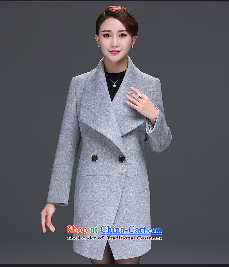 Gangan World 2015 autumn and winter New Sau San larger female lapel a grain of detained a wool coat gross butted? Long Female Silver Gray 2XL Photo, prices, brand platters! The elections are supplied in the national character of distribution, so action, buy now enjoy more preferential! As soon as possible.