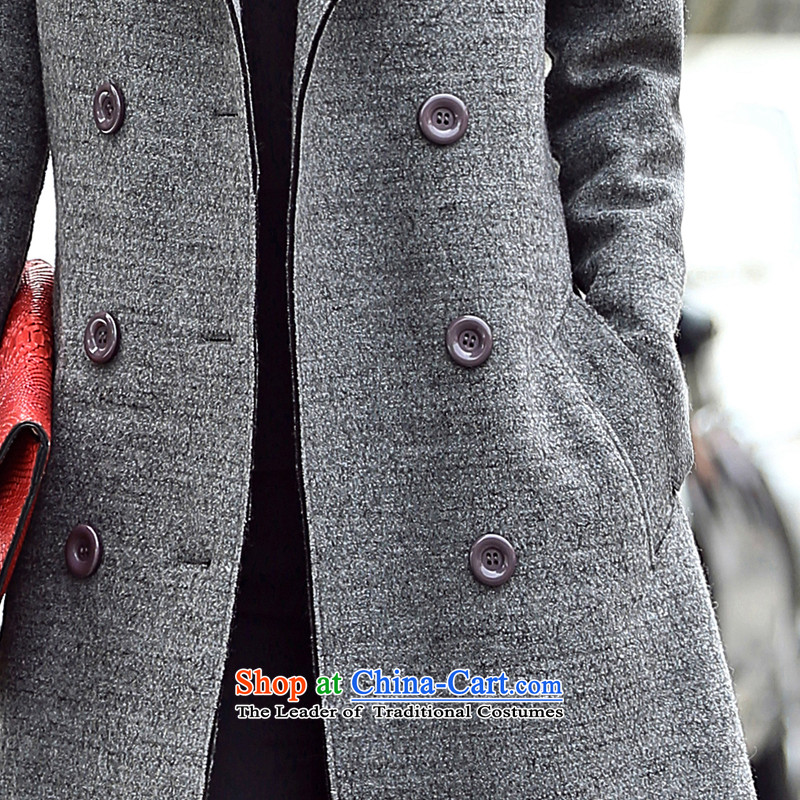 Hui-hua, 2015 New winter clothing Korean stylish and simple temperament coats W1788 gross? Gray L no gross, Hui-hua (lvhuaf hui) , , , shopping on the Internet
