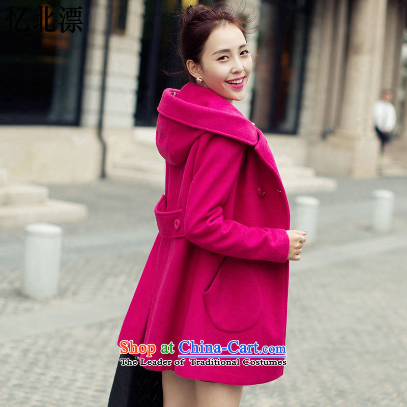Recalling that the 2015 Autumn and Winter North drift-new Korean women's double-butted long hair?) gross collar cap long-sleeved Connie sub-coats L6615 female red S, recalling that the north of drift-nets , , , shopping on the Internet