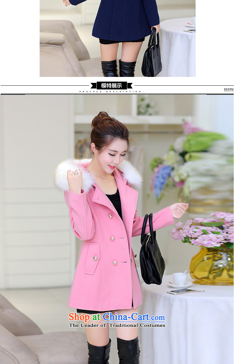 The sea fish in Sau San long micro) with cap thick hair? 2015 Women's jacket for autumn and winter by new gross for a wool coat 1068 pink L picture, prices, brand platters! The elections are supplied in the national character of distribution, so action, buy now enjoy more preferential! As soon as possible.