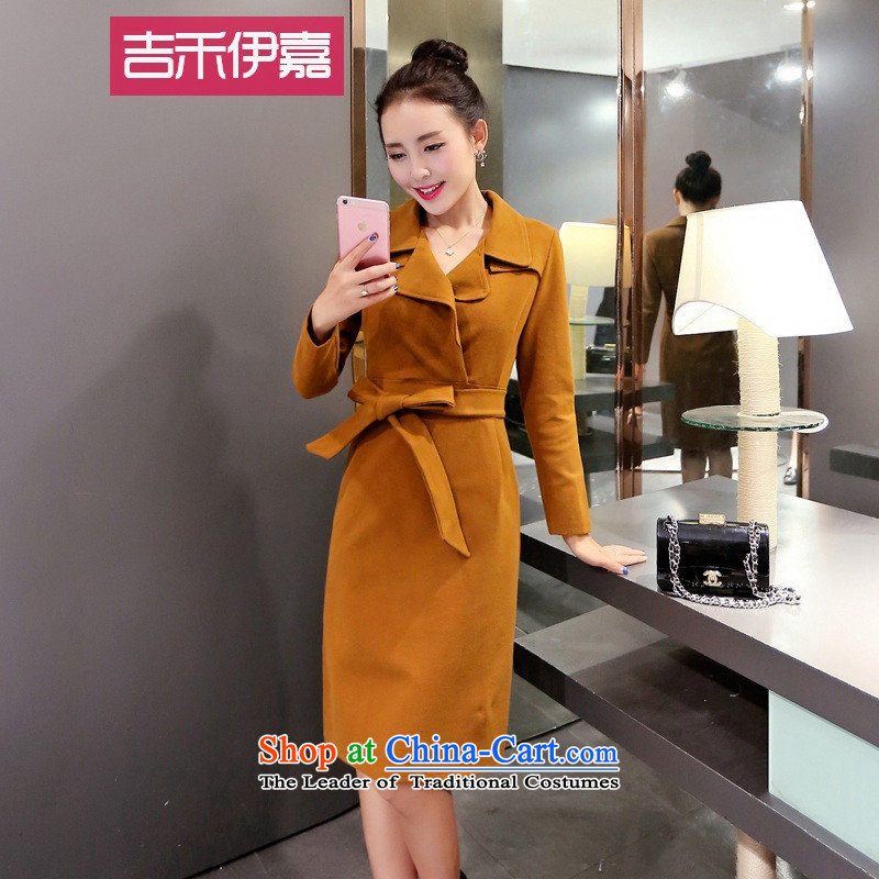 Gil Wo Ika autumn and winter new products so gross dresses women 2015 New Sau San in long temperament, forming the thin graphics winter OL skirt Black XL, Gil Wo Ika shopping on the Internet has been pressed.
