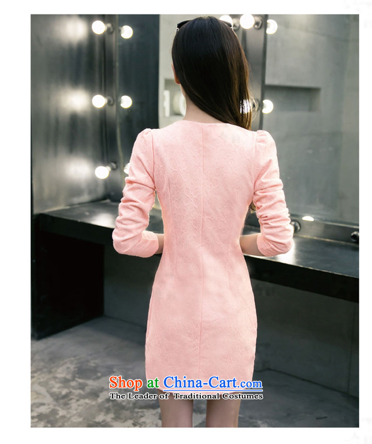 In accordance with the intention to include yi 2015 autumn and winter new packages and forming the lace the lint-free thick long-sleeved dresses Y408 pink XL Photo, prices, brand platters! The elections are supplied in the national character of distribution, so action, buy now enjoy more preferential! As soon as possible.