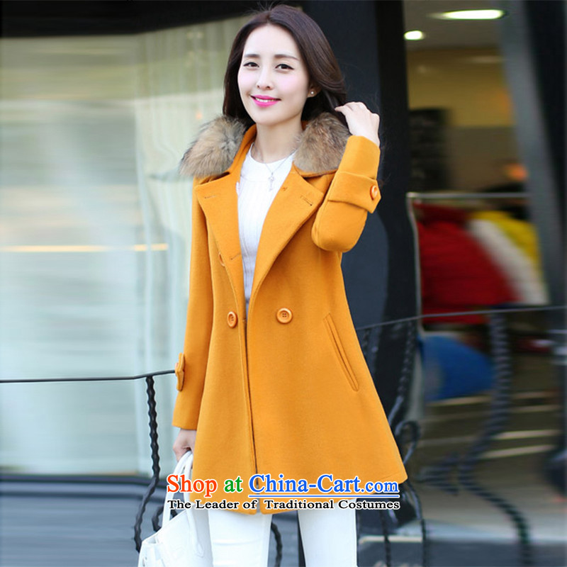 The chin 2015 winter clothing new large Korean female coat? gross in Sau San long double-led a jacket gross cotton Plus - ore of the M Wong (BENQIAN) , , , shopping on the Internet