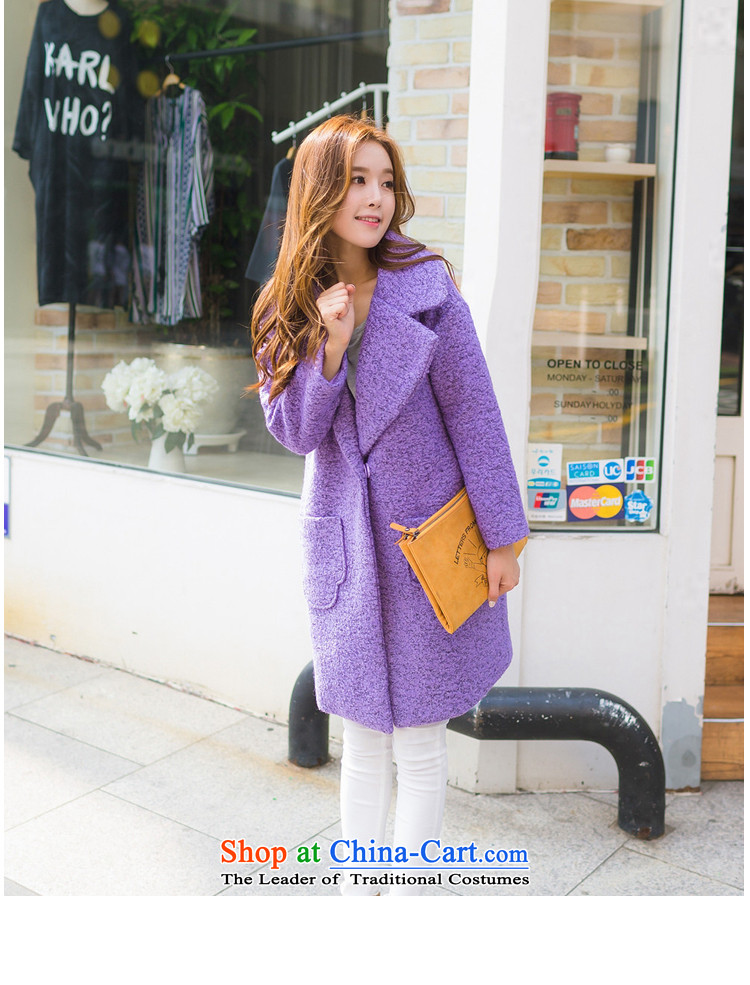 Kork-ease2015 autumn and winter Korean detained in a long a wool coat relaxd casual jacket women 9829 gross? violet M recommendations 95-105 catties) Picture, prices, brand platters! The elections are supplied in the national character of distribution, so action, buy now enjoy more preferential! As soon as possible.