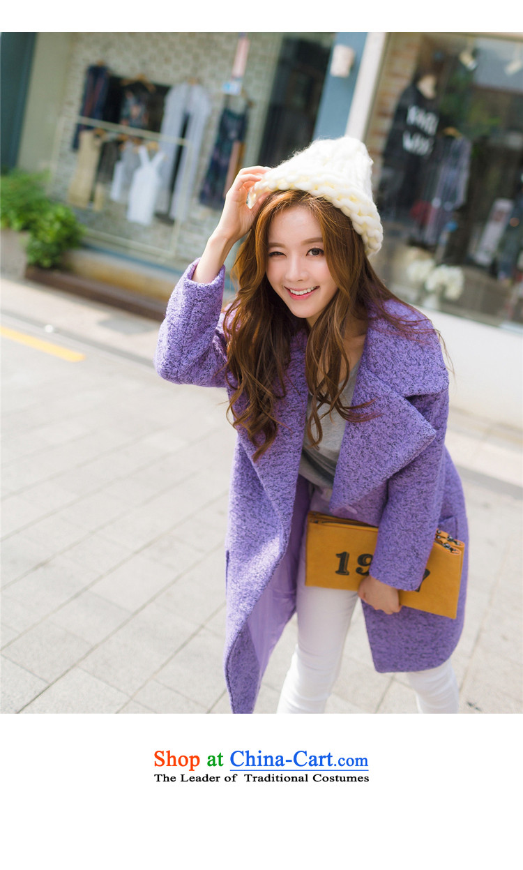 Kork-ease2015 autumn and winter Korean detained in a long a wool coat relaxd casual jacket women 9829 gross? violet M recommendations 95-105 catties) Picture, prices, brand platters! The elections are supplied in the national character of distribution, so action, buy now enjoy more preferential! As soon as possible.