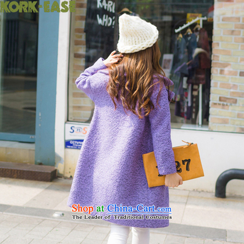 Kork-ease2015 autumn and winter Korean detained in a long a wool coat relaxd casual jacket women 9829 gross? violet M recommendations 95-105 catty ),KORK-EASE,,, shopping on the Internet
