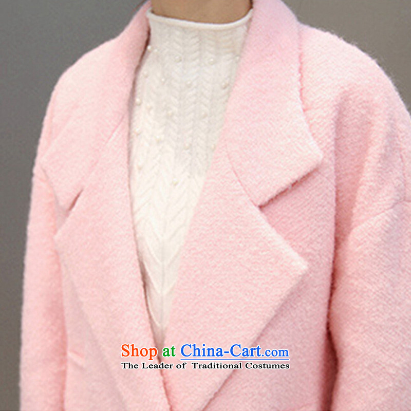 Min-winter clothing new gross? female Korean jacket cocoon-thick loose Korea gross female pink coat? XL, Min KIOSK.... shopping on the Internet